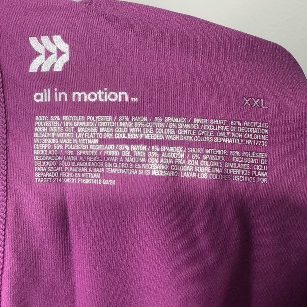 All in Motion Sandwash Skort Dark Violet XXL NWT Adjustable Waistband Lined - Picture 4 of 7